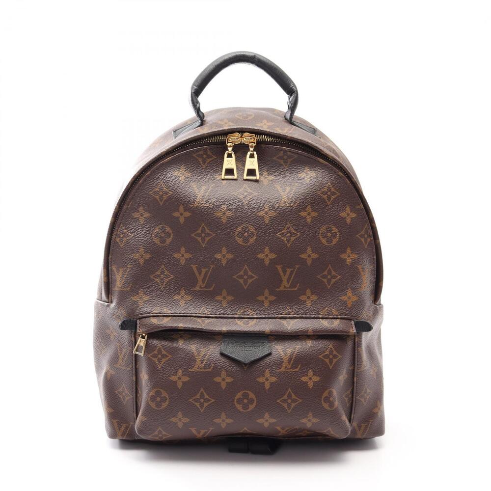 Louis Vuitton Palm Springs Backpack Monogram Rucksack Bag Canvas Leather Brown